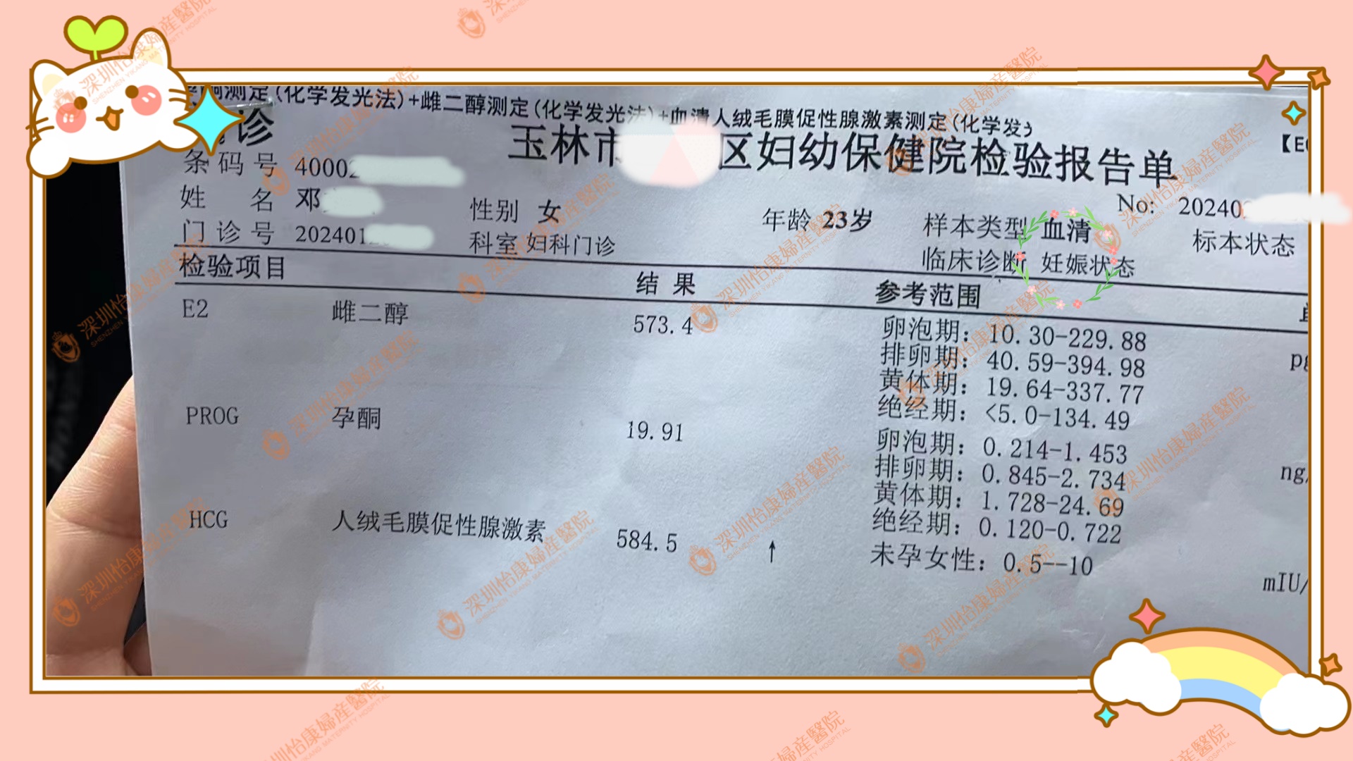 深圳怡康婦產(chǎn)醫(yī)院報(bào)喜